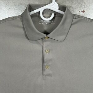 Nike Golf Mens Dri-FIT Short Sleeve Polo Shirt Gray Large EUC Comfort